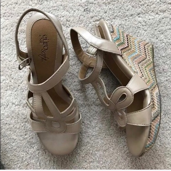 {Euro Softt} Summer Wedges, 9.5 - Picture 2 of 6